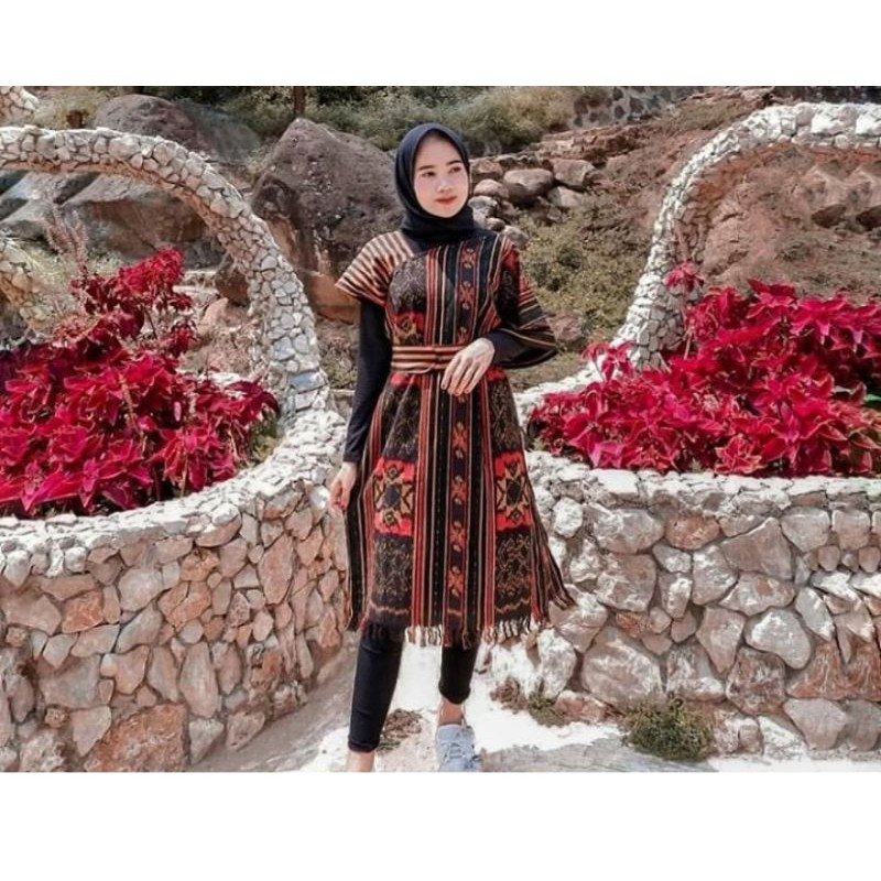 Dress Tenun Ikat ATBM Mix Lurik Surjan DRS14B