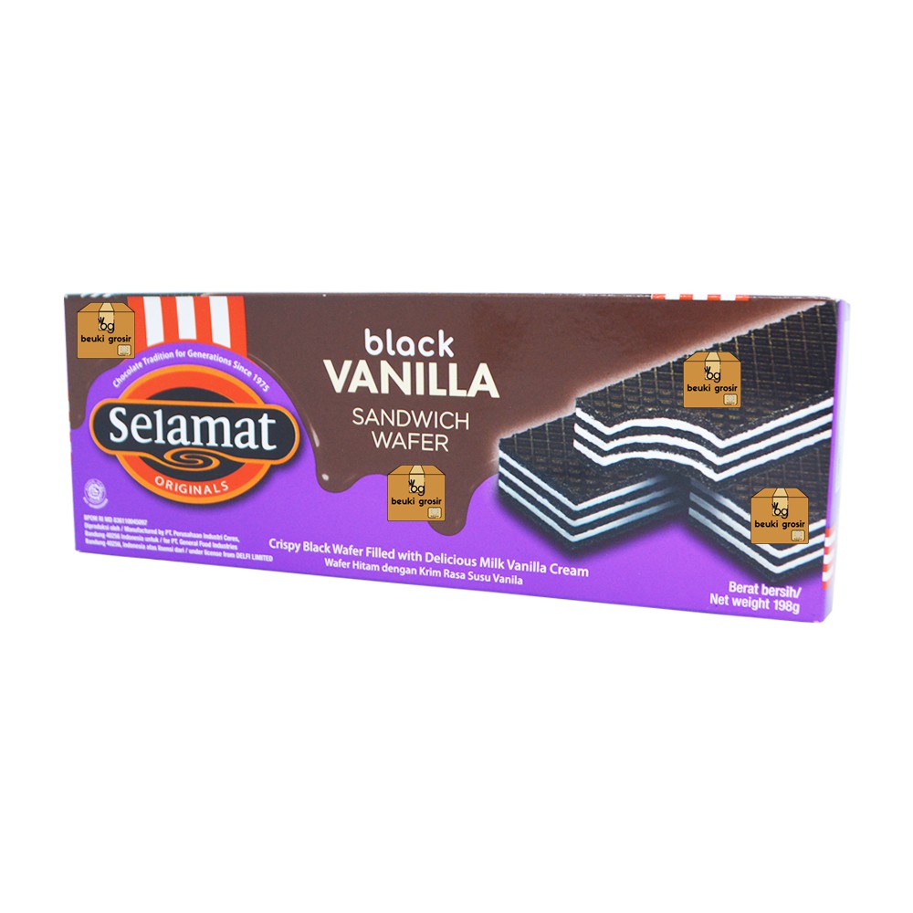 

Selamat Wafer Black Vanilla Wafer Sandwich Harga Grosir Lebih Murah - 198gr