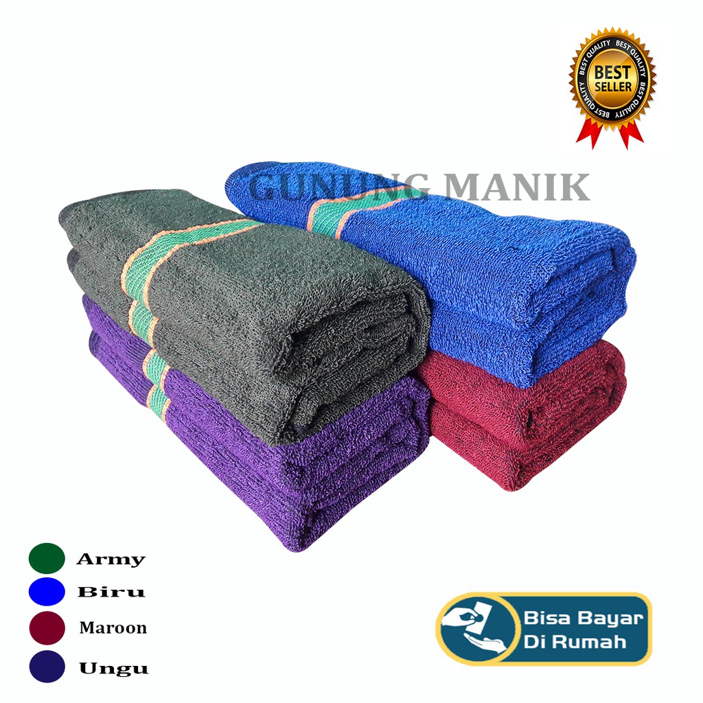 1 LUSIN HANDUK MANDI BESAR POLOS UKURAN 140X70 cm handuk murah