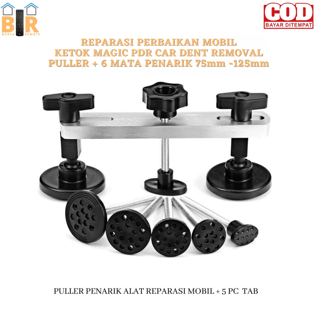 Reparasi Perbaikan MOBIL KETOK MAGIC PDR CAR DENT Removal puller +6 MATA penarik 75mm -125mm