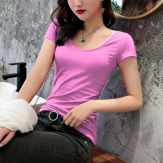 Basic u neck (kaos u neck wanita)