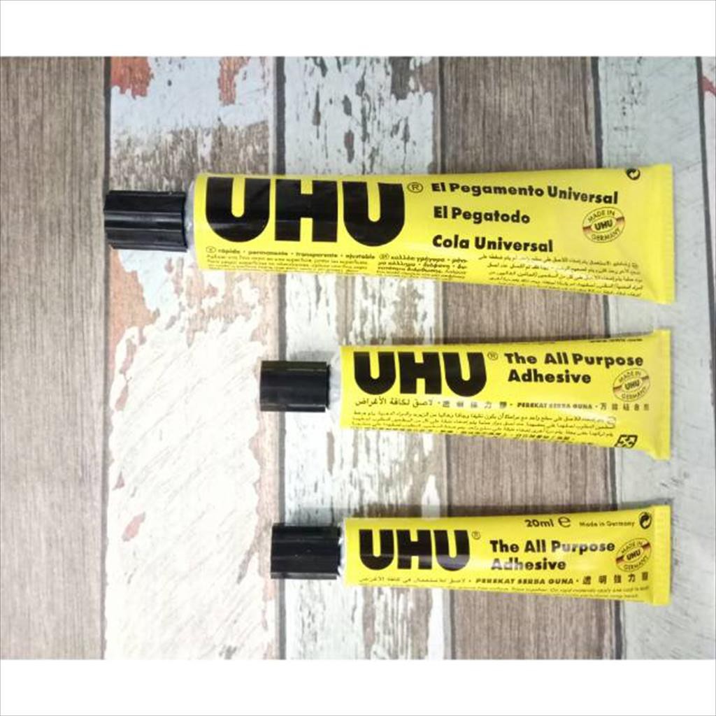 

Lem UHU Cair Tanggung 20ml | Lem Kertas