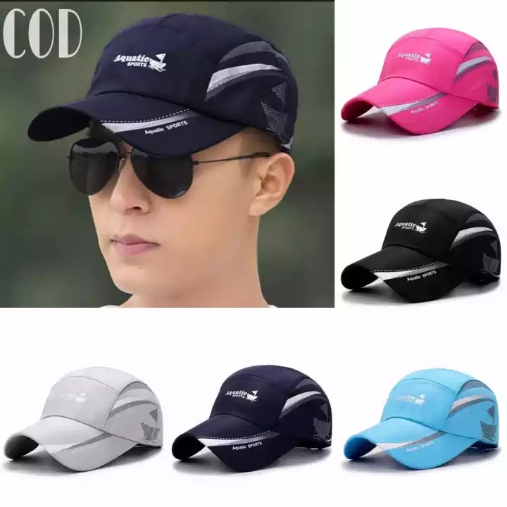 TERMURAH!! Topi Basseball Aquatic Sport - Topi olahraga - Topi Quick Dry - Topi Bersepeda Pria dan Wanita Model terbaru