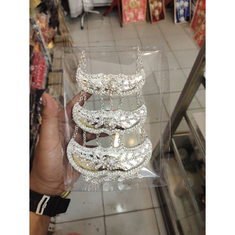 klalung susun 3 silver permata