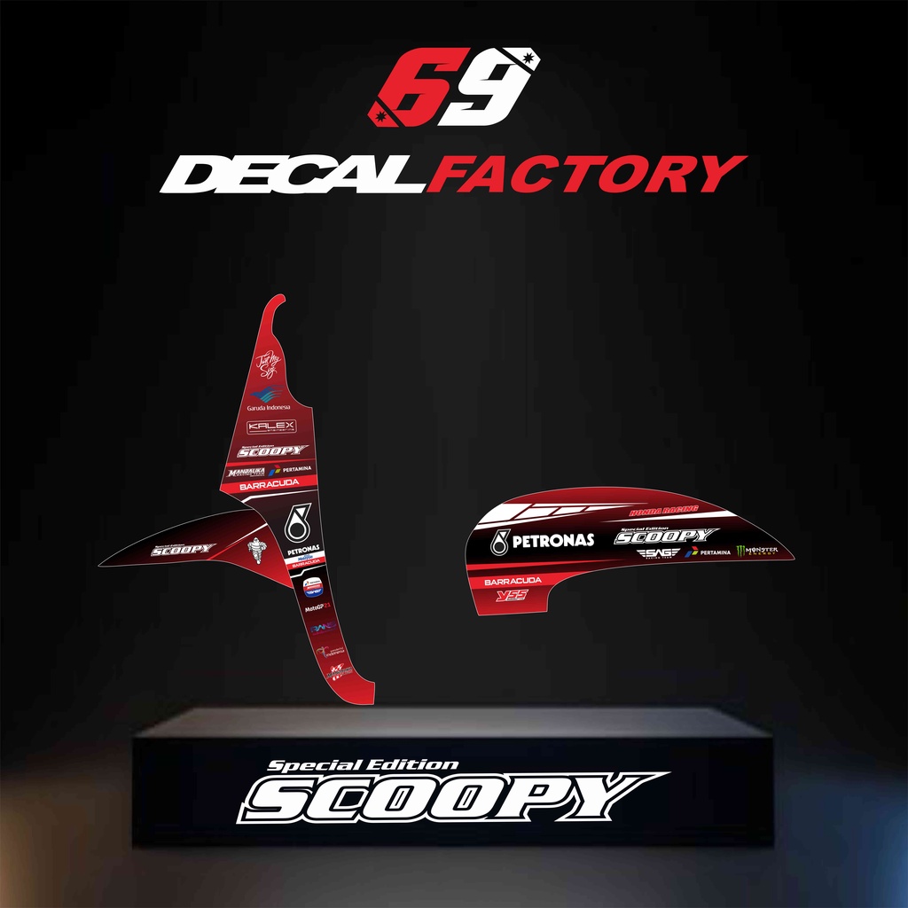 Striping SCOOPY 2013-2016 Motif Petronas Yamaha