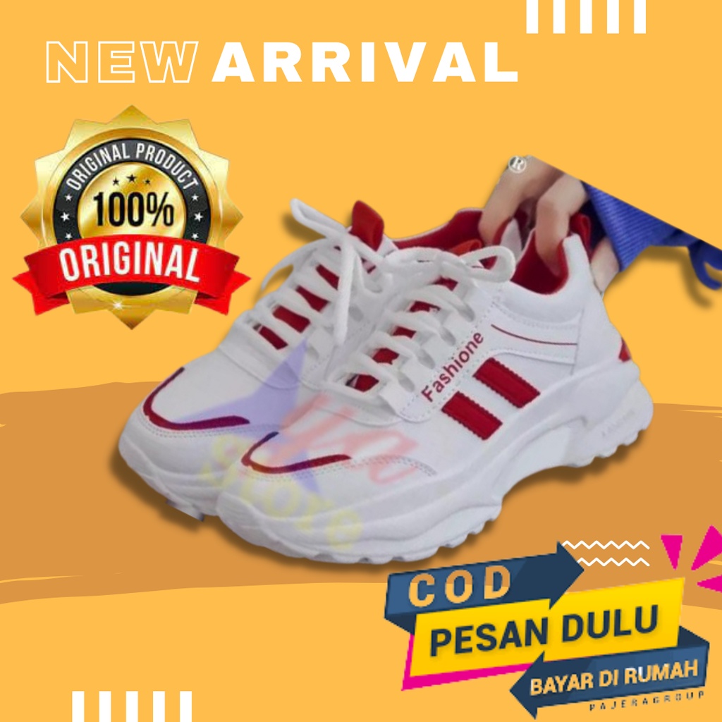 Sepatu Wanita Korea Korean Style Kekinian 2022 Sneakers Putih Murah Tinggi Original NS-860