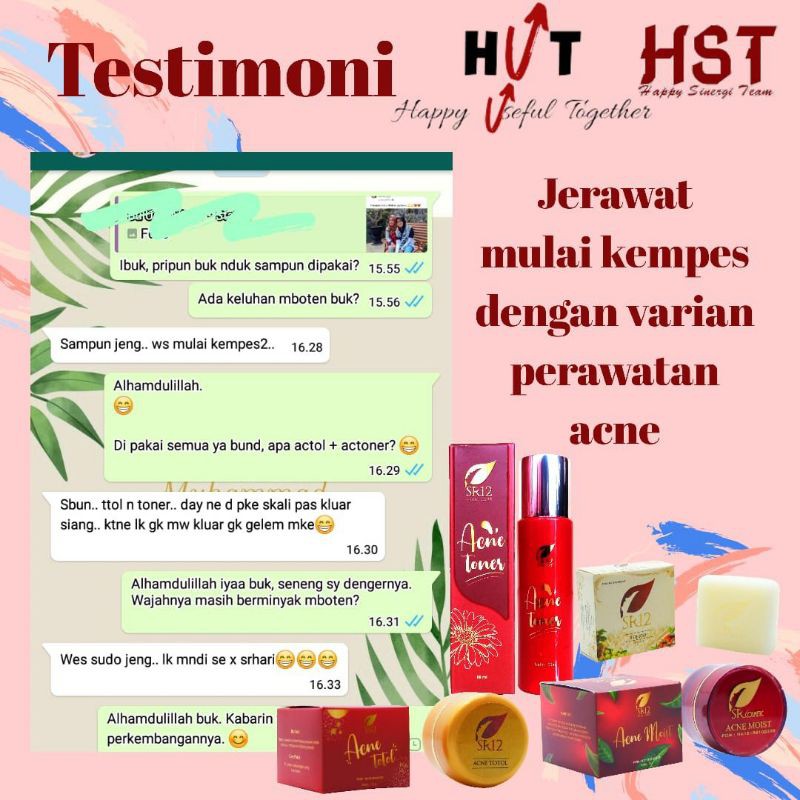 Acne Toner SR12 - Penghilang Jerawat Membandel Merawat Kulit Berjerawat Membersihkan Kotoran &amp; Minyak Pada Kulit Wajah