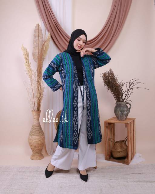 ELLEO HIYORA LONG OUTER TENUN CARDIGAN BLAZER PREWED/KONDANGAN