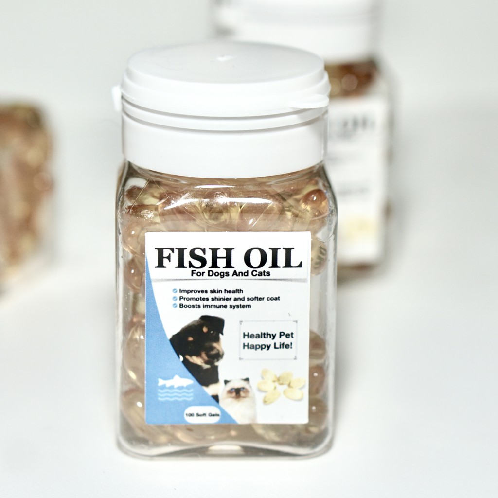 100 Kapsul Minyak Ikan Untuk Kucing Dan Anjing Fish Oil For Pets Suplemen Hewan Peliharaan