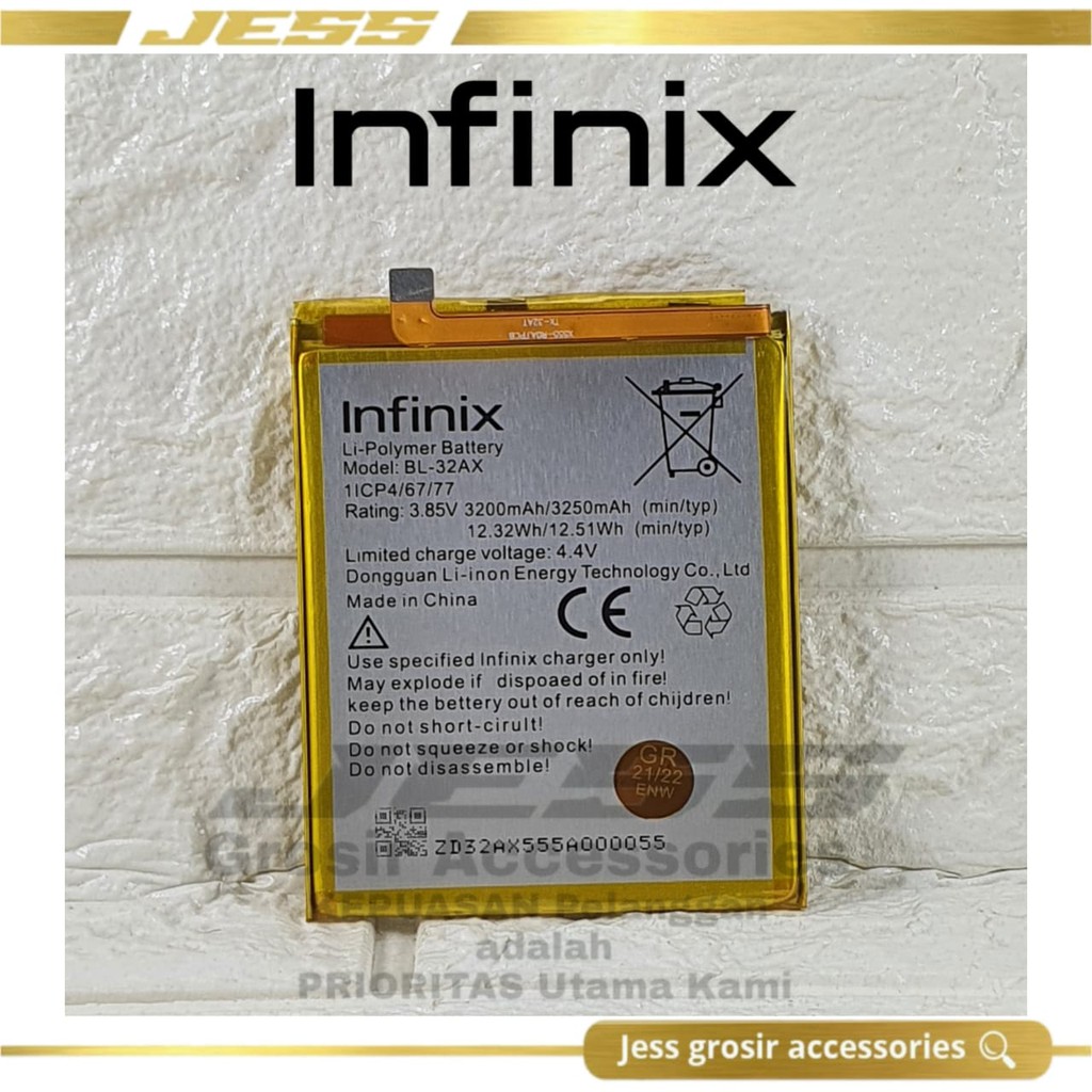 Baterai Battery Original INFINIX Kode Batre BL-32AX - BL32AX Tipe Hp Zero 4 X555