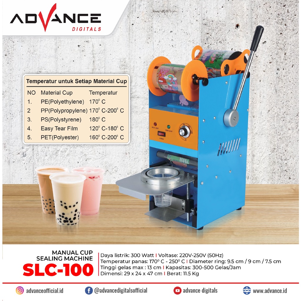 CUP SEALER ADVANCE SLC 100