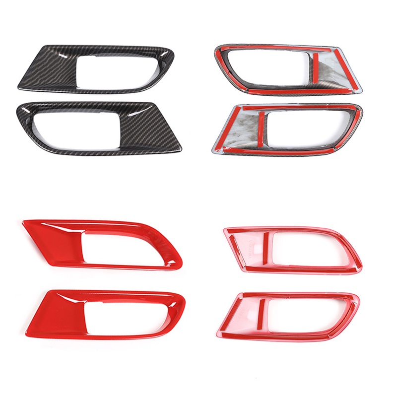 TK 1 Pair Car Door Inner Handle Bowl Decoration Cover Sticker for Toyota 86 Subaru BRZ 2012-2020