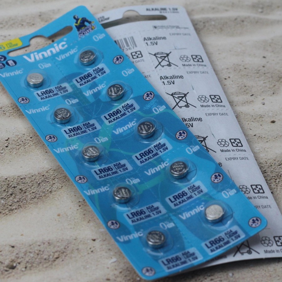 Baterai Batre VINNIC Alkaline L626F / LR66 / AG4 Batere Jam Tangan