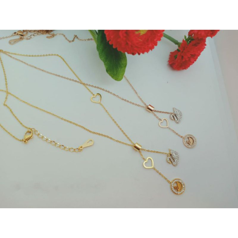 Fourfashion Kalung Titanium Bandul Angsa WHITE 2 Love