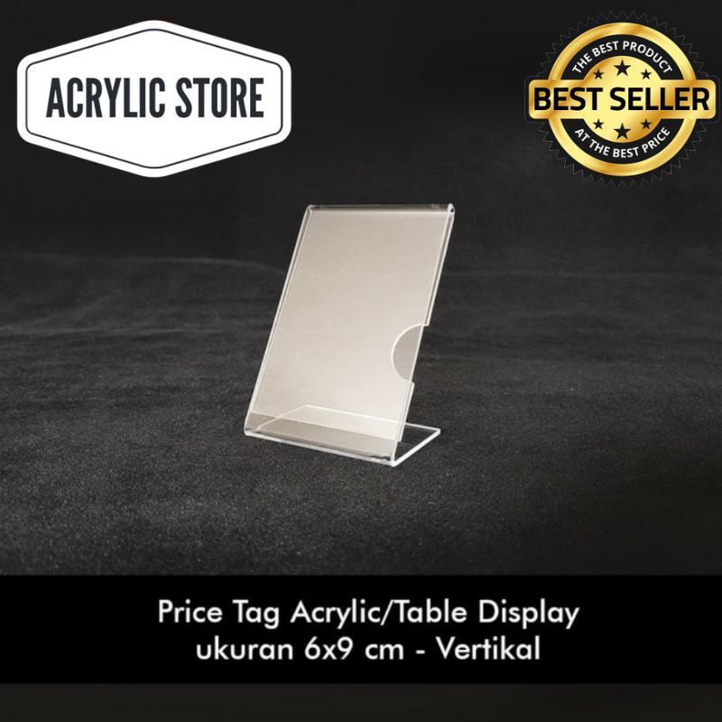 

Acrylic Display Price/Price Holder/display harga uk 6x9 cm
