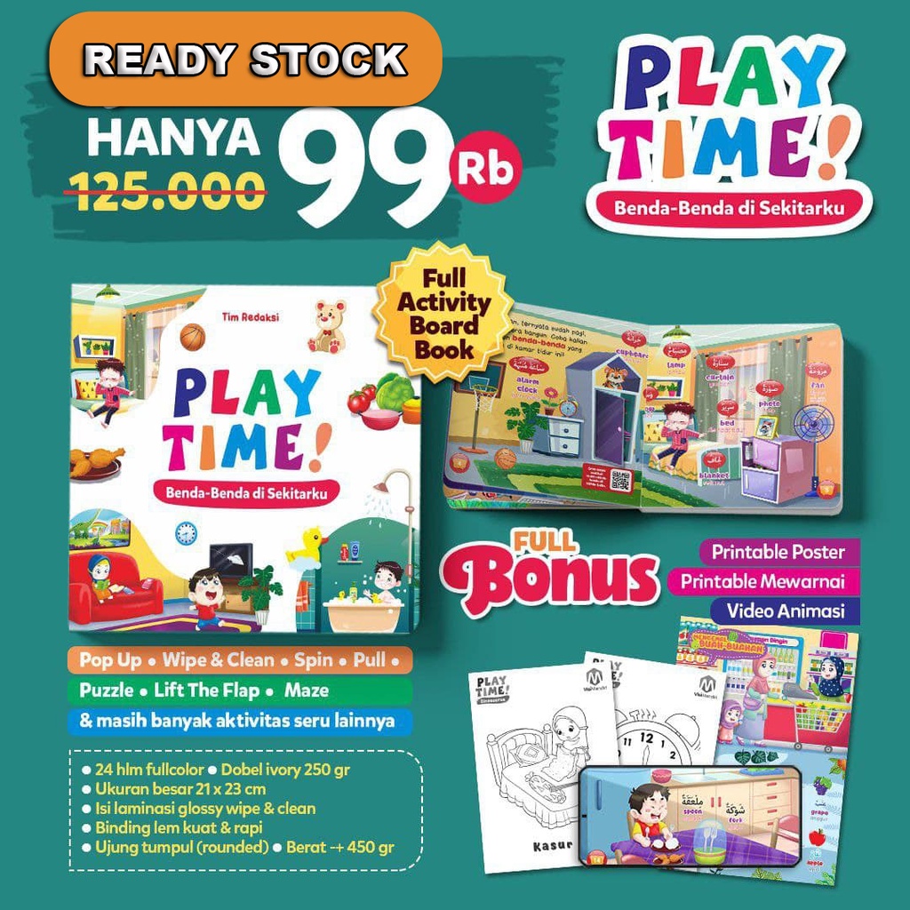 Buku Anak Play Time edisi Benda-Benda Di Sekitar Kita (Ziyad Books)