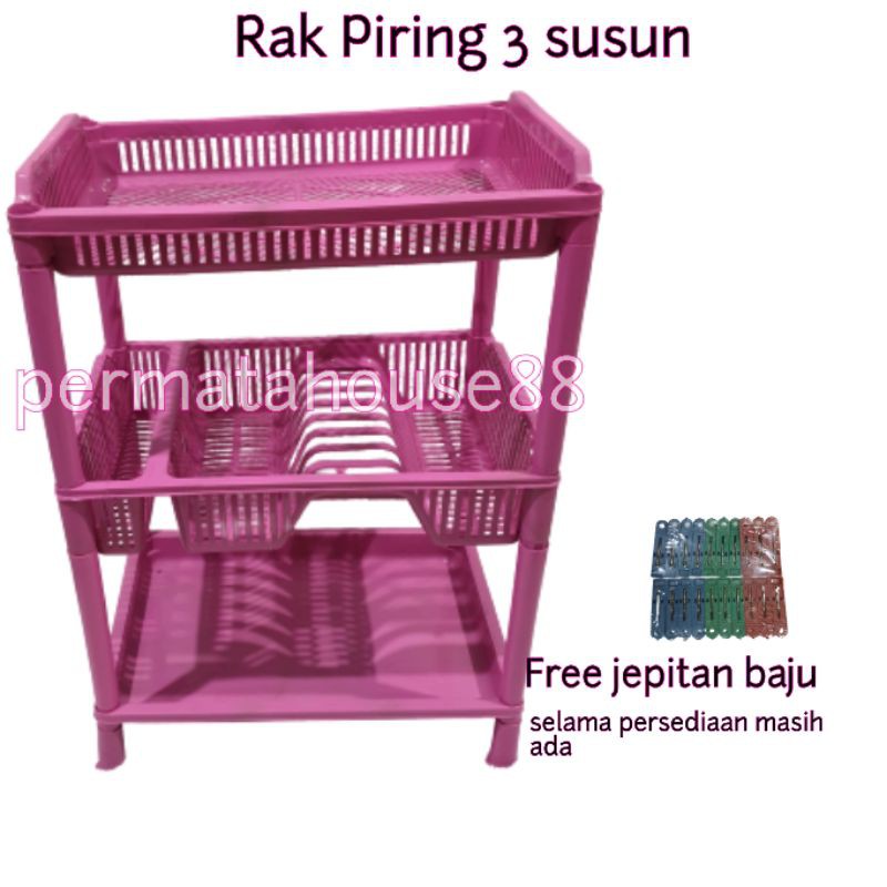 RAK PIRING PLASTIK SUSUN 3 | RAK PIRING | RAK KOMBINASI