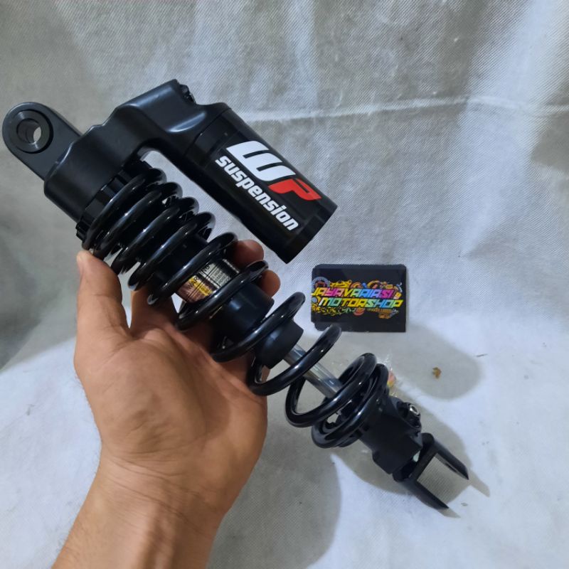 Shockbreaker Shock Tabung Atas Model WP Full Black New Version 310mm 330mm Matic Pnp Mio /Vario