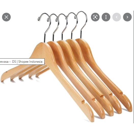Pesenan Hanger Kayu Harga Grosir 100 PCS / HANGER KAYU 100PCS