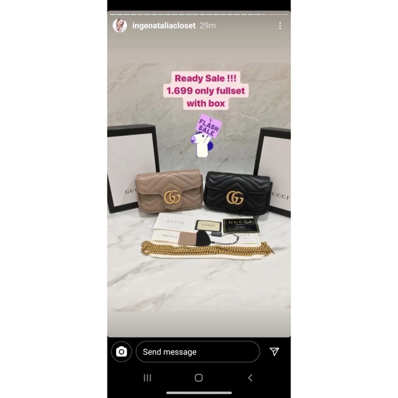 mini marmont nude sale sling bag