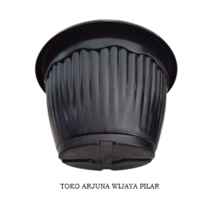 Pot Bunga 30cm - Pot Tanaman - Pot Plastik - Clio Akasia 30 Hitam