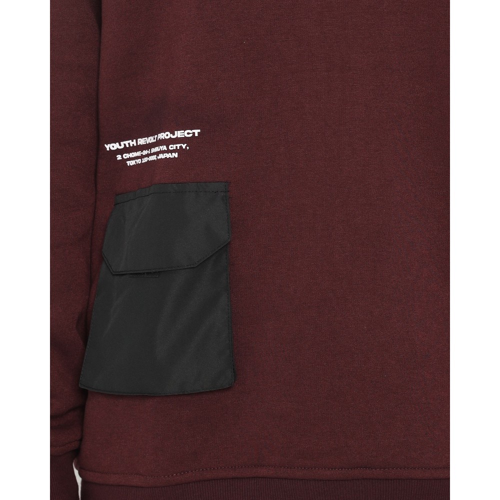 Erigo sweatshirt marun CN erigo sweater crewneck erigo marun terbaru dan terlaris premium sweater pria wanita sweatshirt erigo crewneck stripe aplikasi sweater distro sweater poket saku keren sweater terlaris