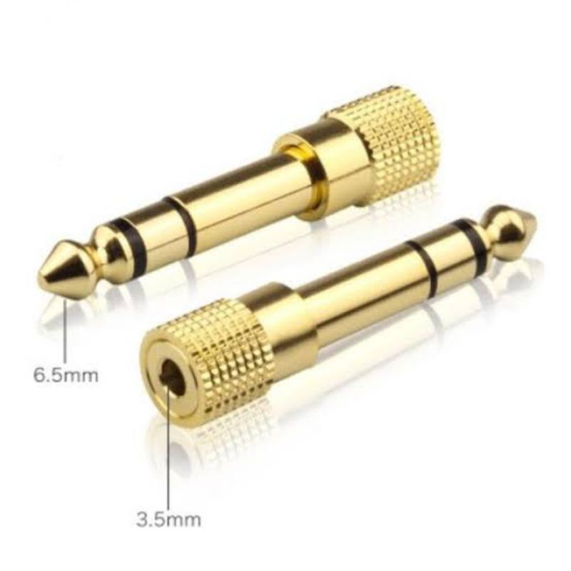 AUDIO JACK CONVERTER 3.5MM TO 6.5MM ADAPTER MIC HEADPHONE