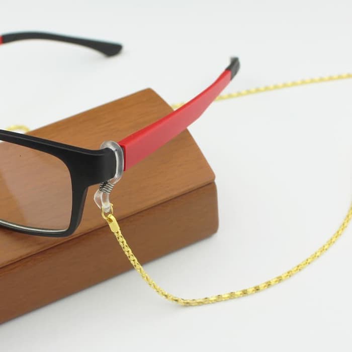 Dijual tali rantai kacamata penahan kacamata tali rantai fashion - Hitam Terlaris