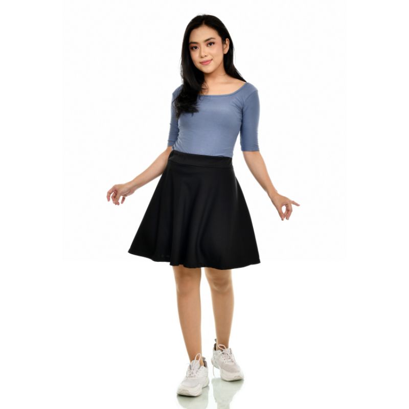 Rok Mini Scuba Terbaru/Rok Pendek/Rok Lebar/Midi Flare Skirt/Rok Senam Wanita