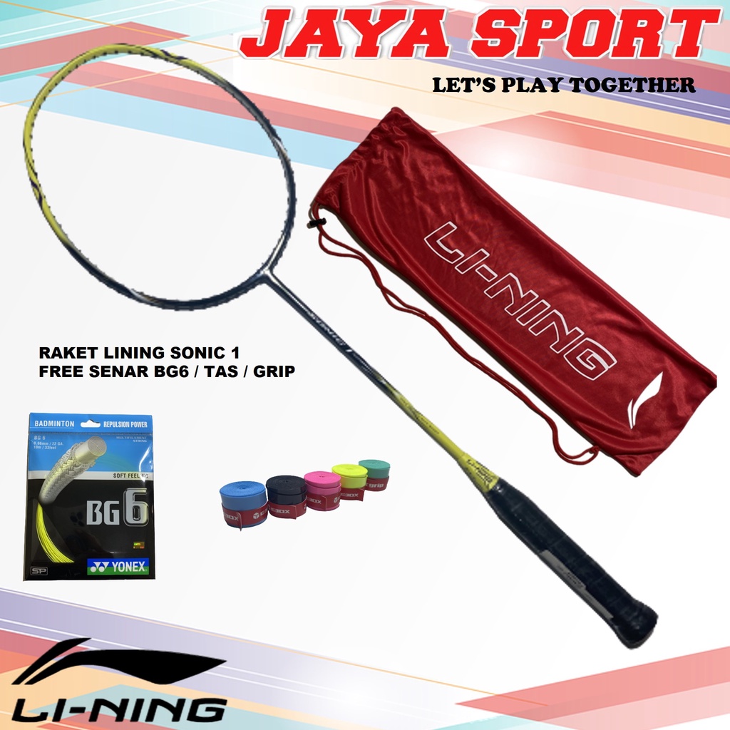 Raket Badminton Raket Bulutangkis Reket Badminton Reket Bulu TangkisLining Sonic 1 Original