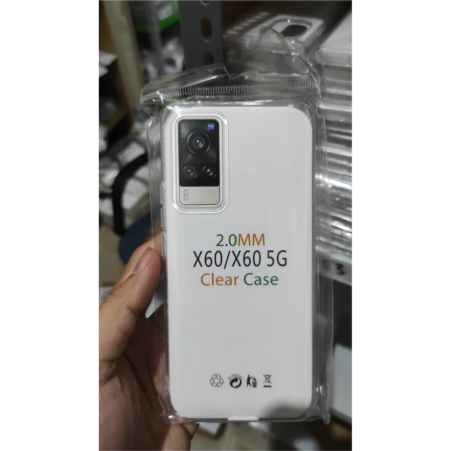 Case Vivo X60 5G (Non Pro) Clear Case Tebal 2MM Transparant TPU Premium Softcase