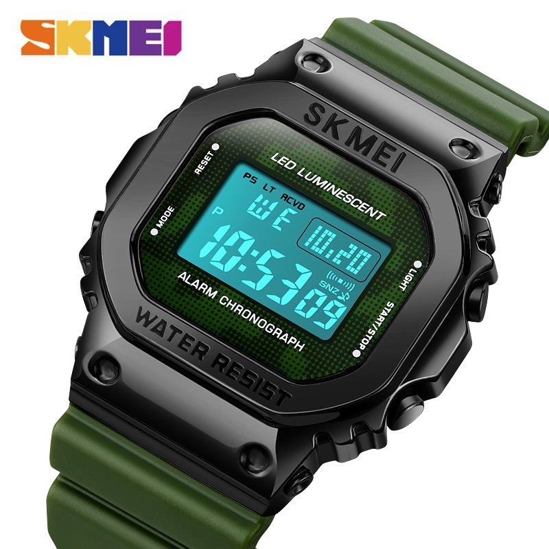 SKMEI 1851 Jam Tangan Wanita Pria Digital EL Backlight Sport Watch