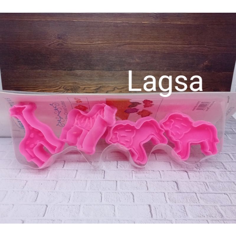 cetakan kue cookies cutter fondant animal jerapah singa