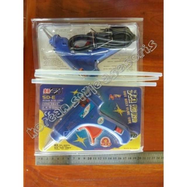 Glue gun / tembakan lem lilin kabel panjang,ada tombol on/off