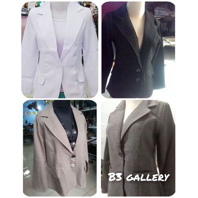 Blazer kantor wanita bahan import gracela size M to JUMBO