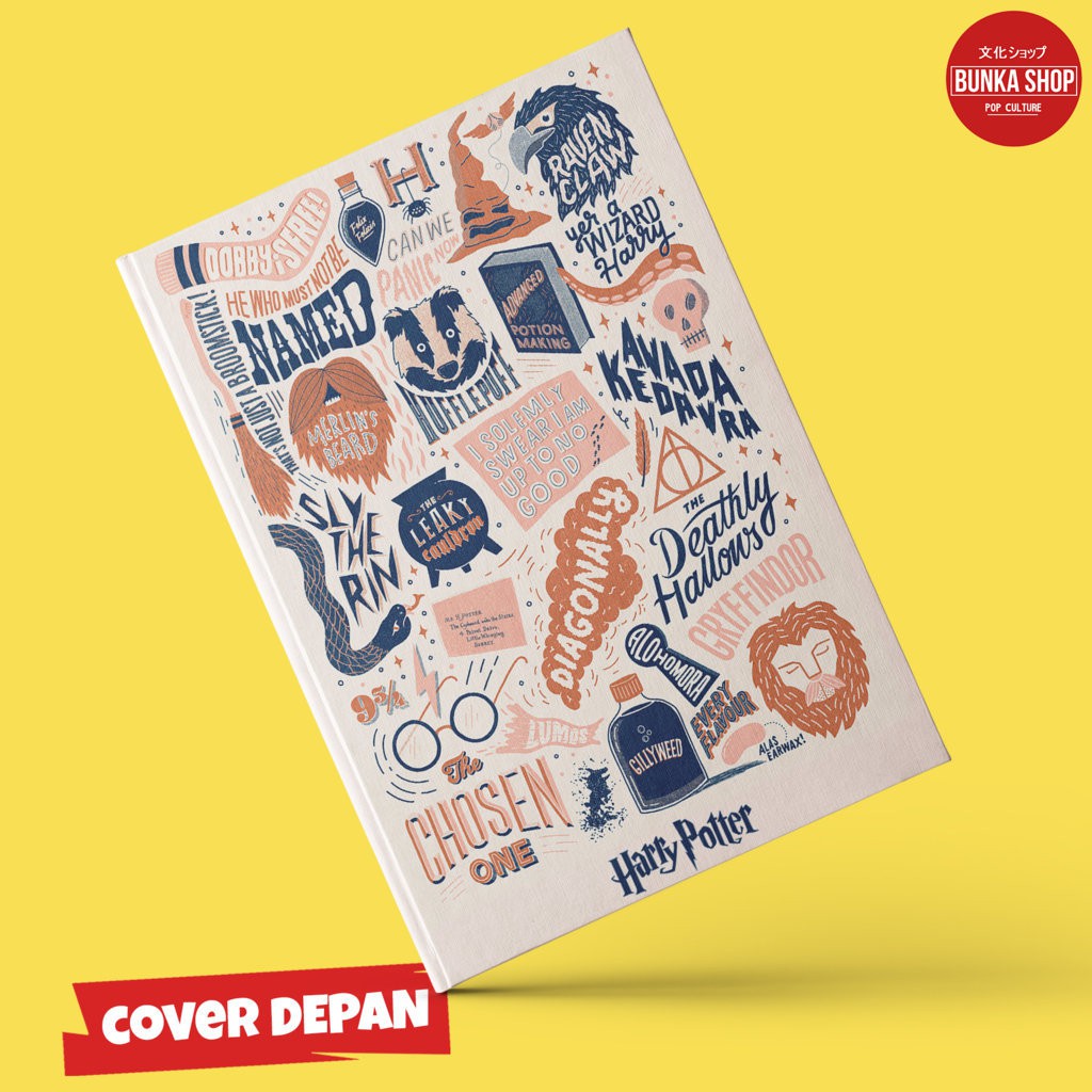 

Notebook Harry Potter Doodle Icon Hardcover A5 Buku Tulis Catatatan Note Agenda Planner