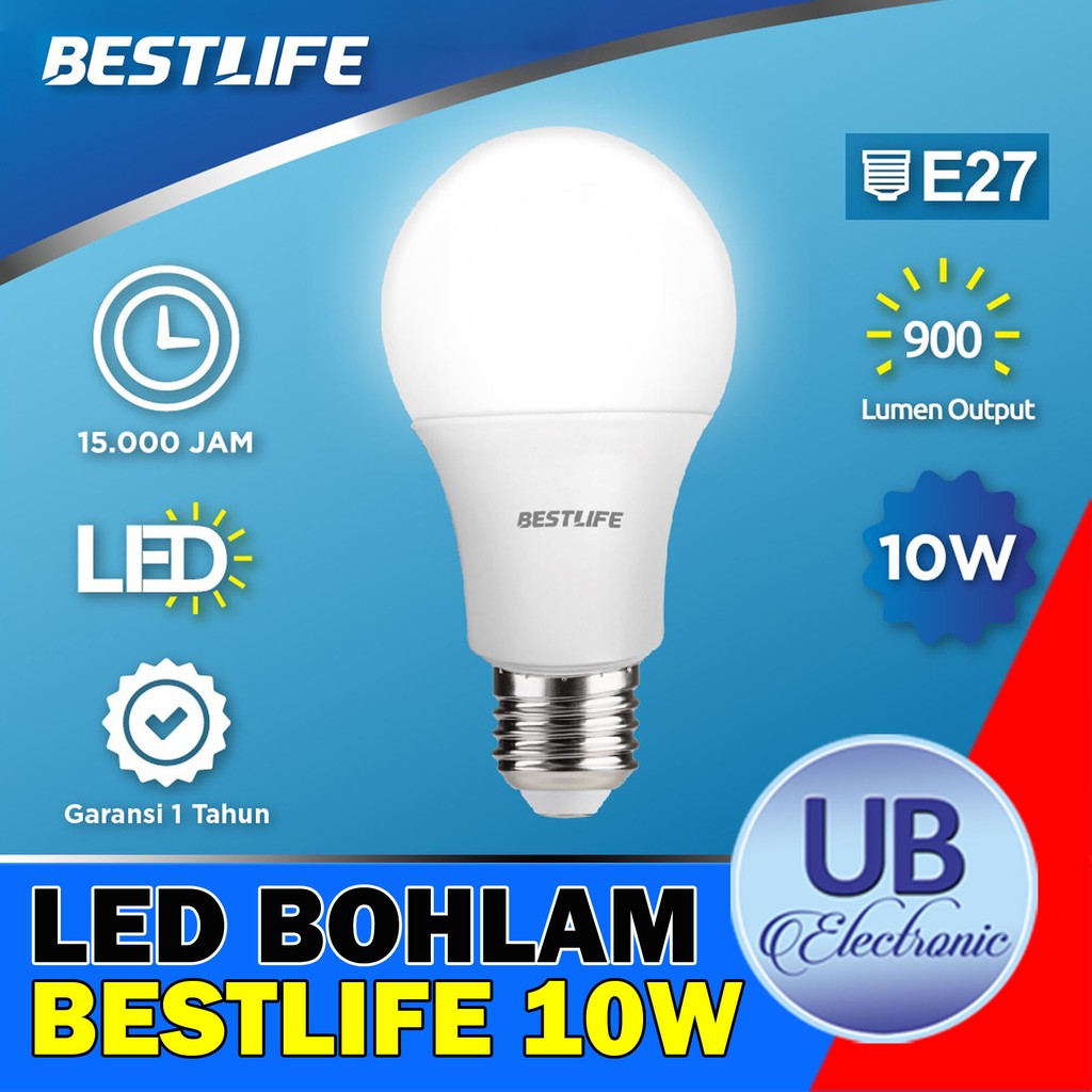 BESTLIFE Lampu LED Bulb 10 Watt (Garansi 1 TAHUN) LAMPU BOHLAM