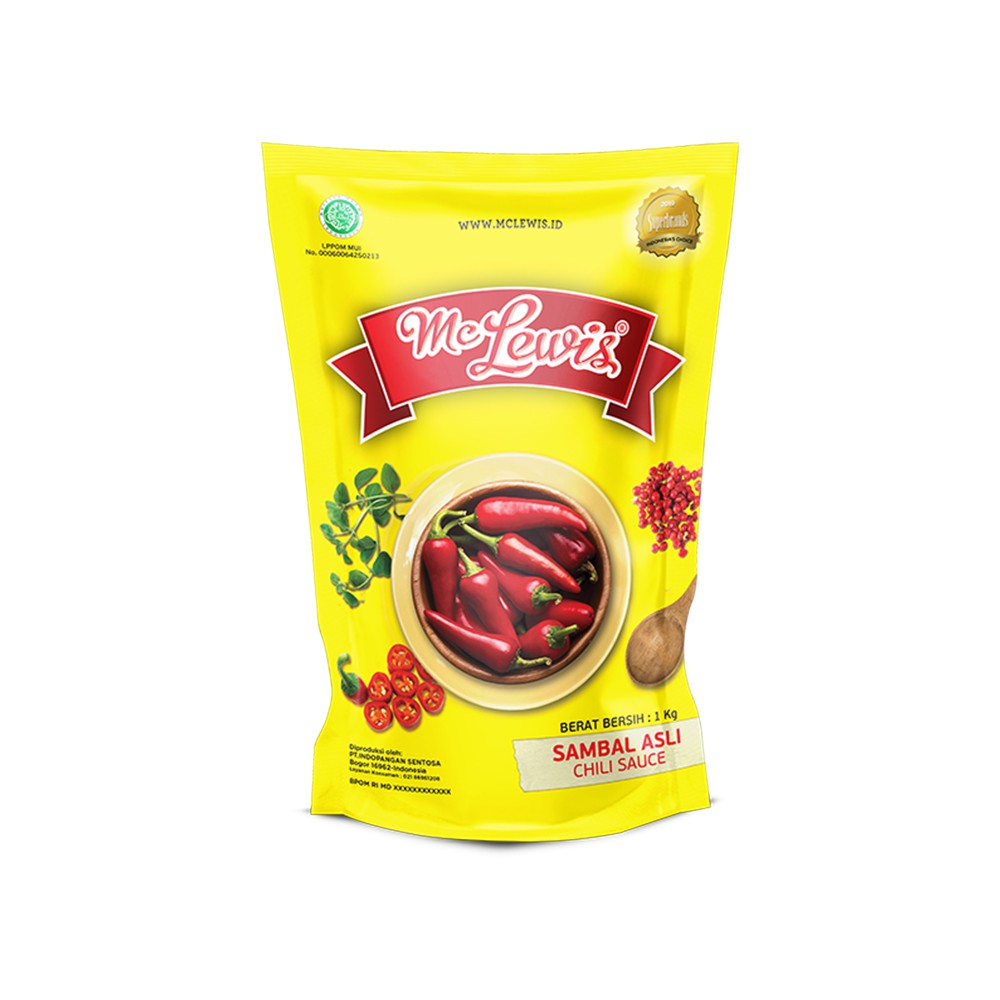 

Mc Lewis Chili Sauce Premium - 1Kg saos sambal Miroku