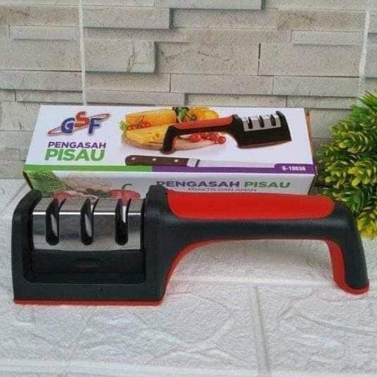 PENGASAH PISAU / ASAH PISAU / ALAT ASAH ASAHAN PENGASAH PISAU GUNTING DAPUR KNIFE SHARPENER / PENGASAH PISAU GSF GSF 10036 / GSF G10036 / GSF G-10036