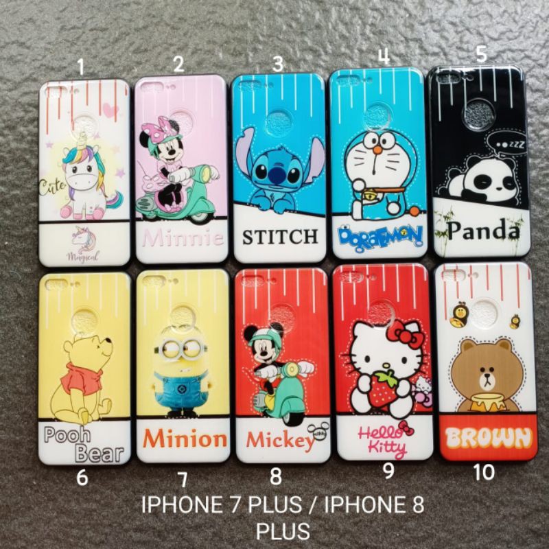 Case gambar iPhon 7+ 7 plus 8+ 8 plus motif cewek soft softcase softshell silikon cover