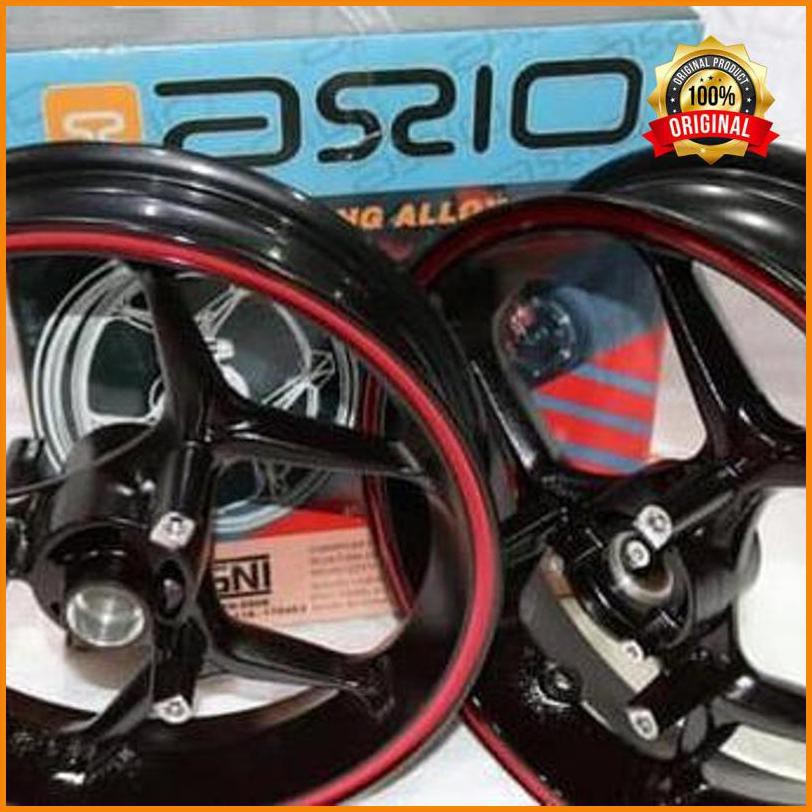 ‰Tv) Velg Axio Depan Belakang Ring 14 Yamaha Nmax Black List Merah @