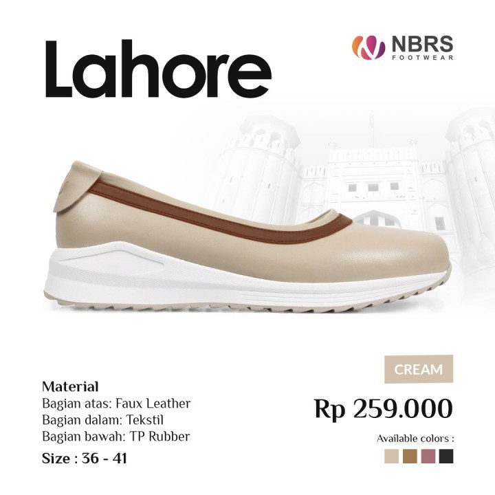 Nibras Footwear Sepatu Lahore wanita Casual kekinian ootd polos