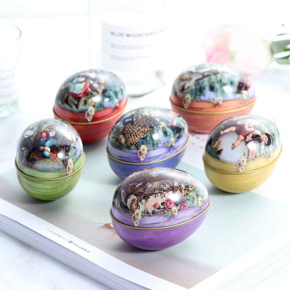 R-FLOWER Kotak Permen Perhiasan Aksesori Pesta Penyimpanan Kedap Udara Gula Tinplate Case