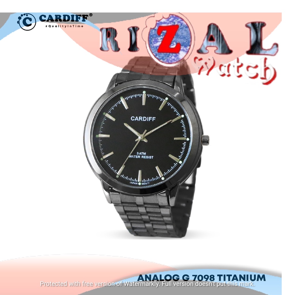 Terlaris JAM TANGAN PRIA KEKINIAN CARDIFF ANALOG G 7098 ORIGINAL