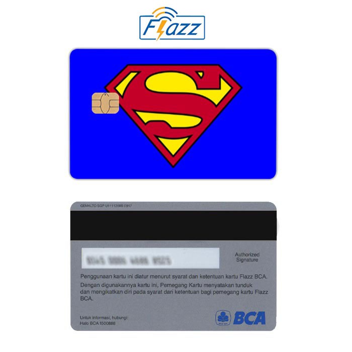 Superman Kartu E-Money Flazz BCA Gen 2 NFC Custom Card