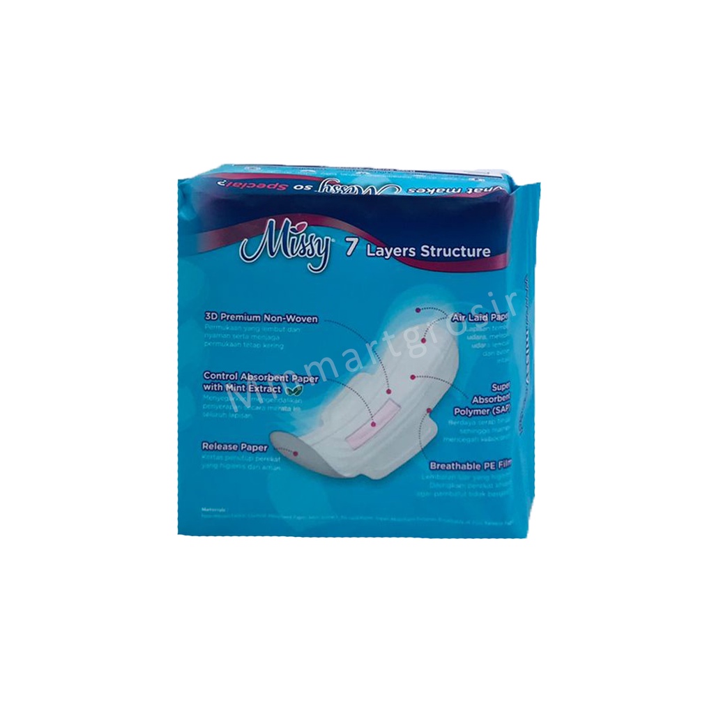 Missy / Pembalut Herbal Wing / Pembalut Day 245mm / 10pads