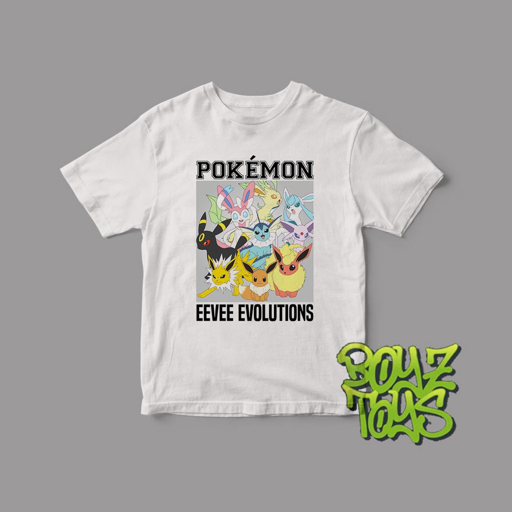 Kaos Anak Game POKEMON - EEVEE EVOLUTIONS