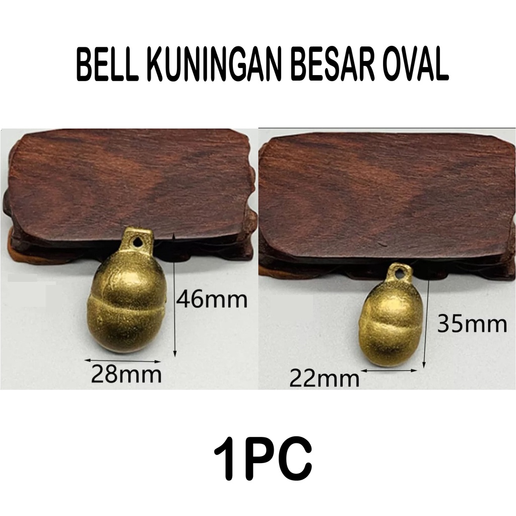 Lonceng Bell Kuningan Besar Oval Harga/Pc