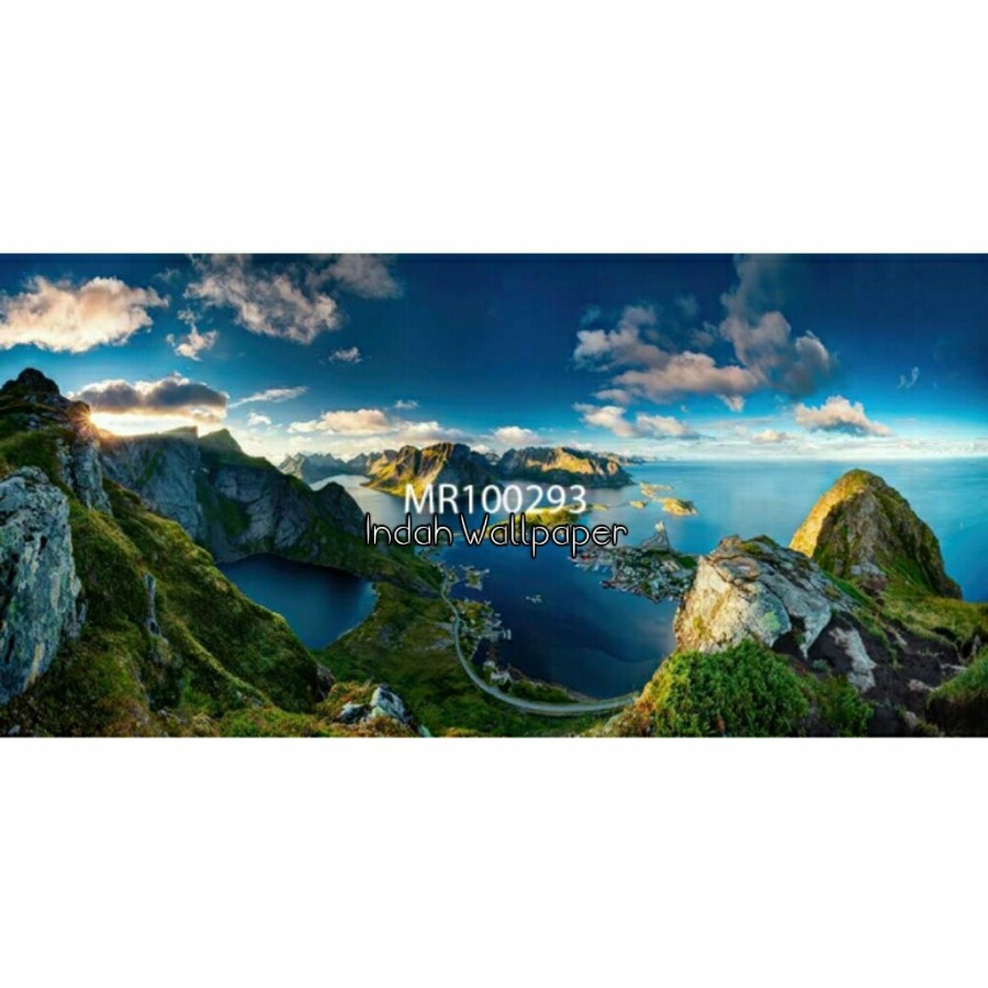 Photowall Mural 3D Wallpaper Dinding Mural Visual Pemandangan Pegunungan Natural 3D