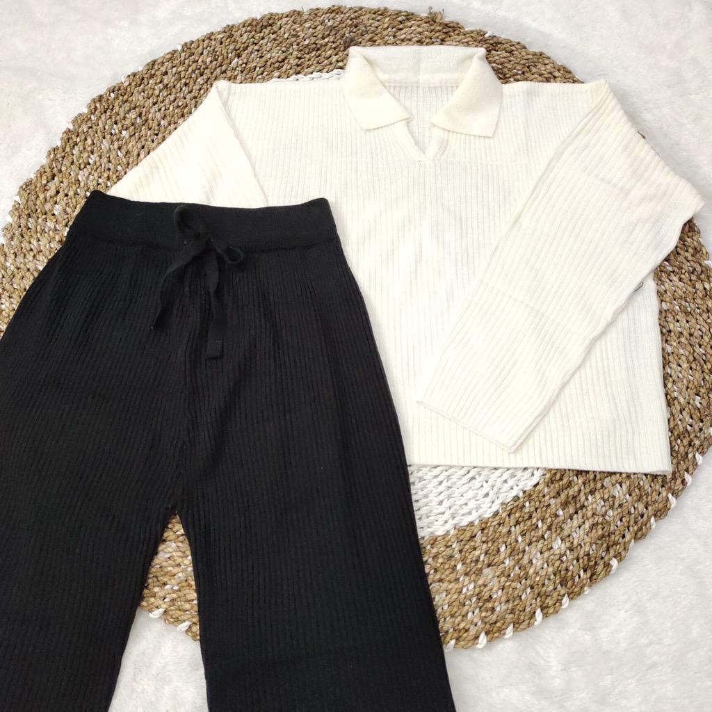 ONE SET RAJUT KULOT SALSA / KNITWEAR PREMIUM